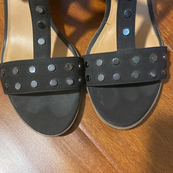 Franco Sarto black and silver studded heels/sandals - Picture 7 of 7